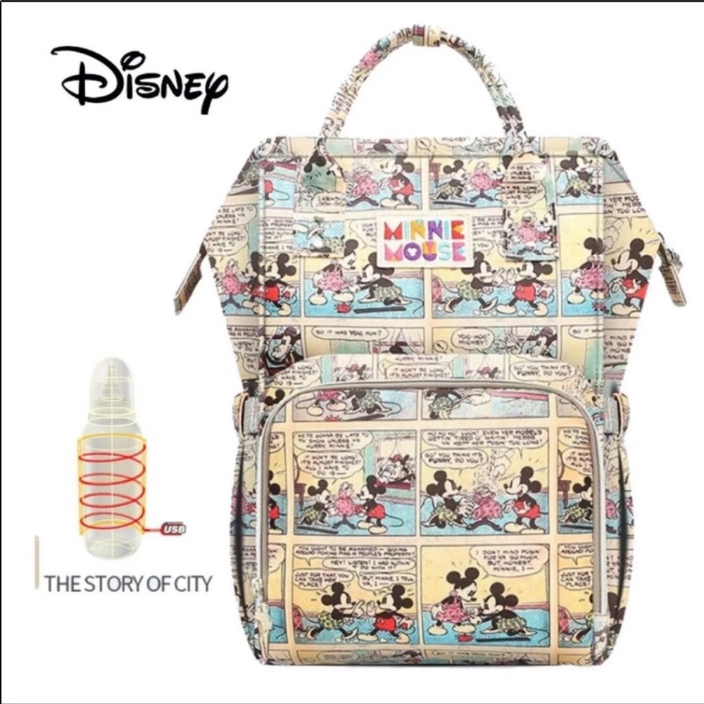 Disney vintage Comic Diaper Bag mommy Backpack